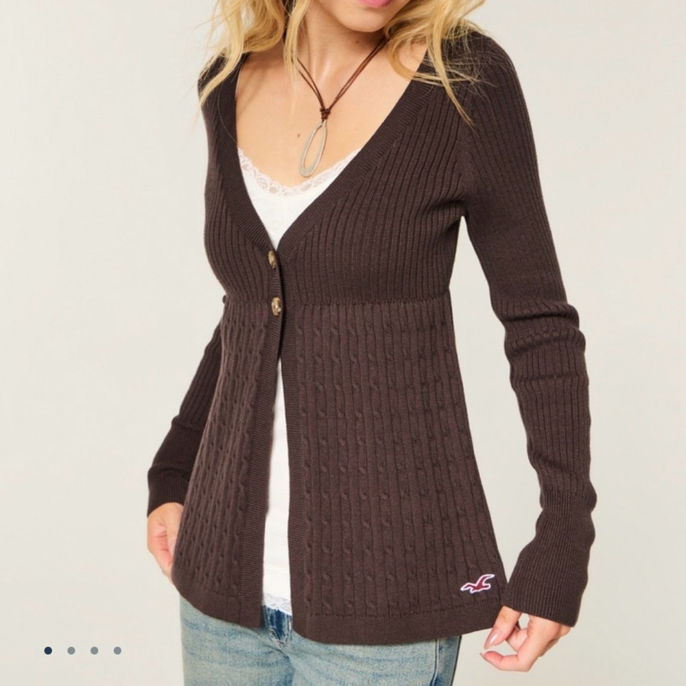 Hollister Long Sleeve Babydoll Cardigan